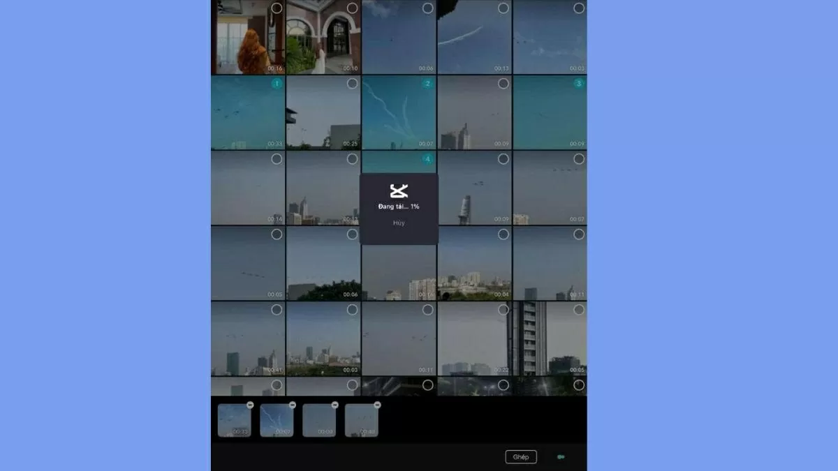 Hãy chọn video bạn muốn chỉnh sửa.