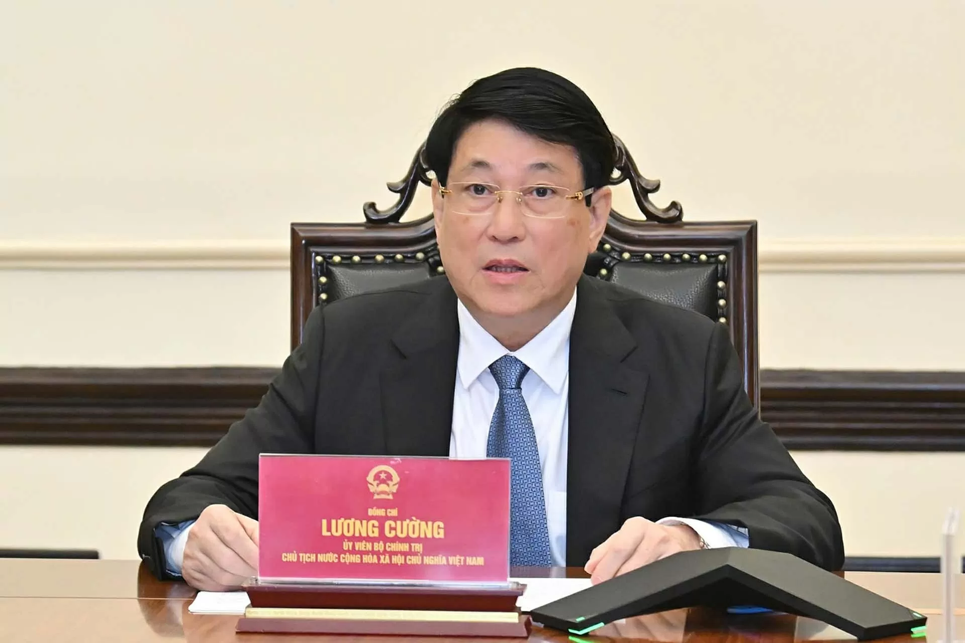 Chủ tịch nước Lương Cường điện đàm với tân Tổng thống Hàn Quốc Lee Jae Myung Chủ tịch nước Lương Cường điện đàm với tân Tổng thống Hàn Quốc Lee Jae Myung