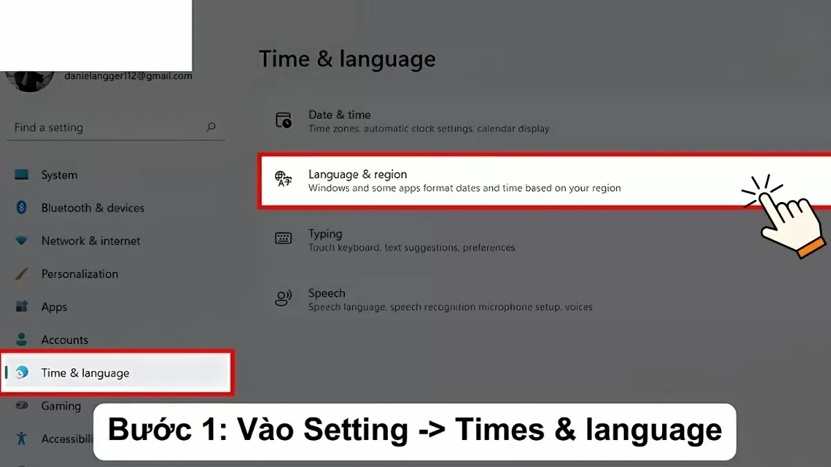 Mở Cài đặt trên máy tính Windows.
