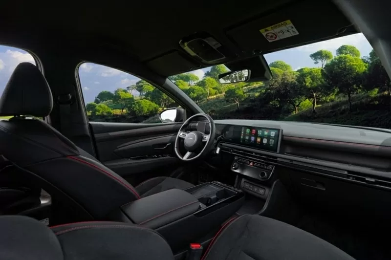 Nội thất của Hyundai Tucson N Line tiếp tục phát huy tính thể thao