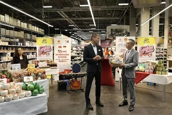 Vietnamese Goods Day promotes Bac Giang lychees in Germany, expanding the presence of Vietnamese products