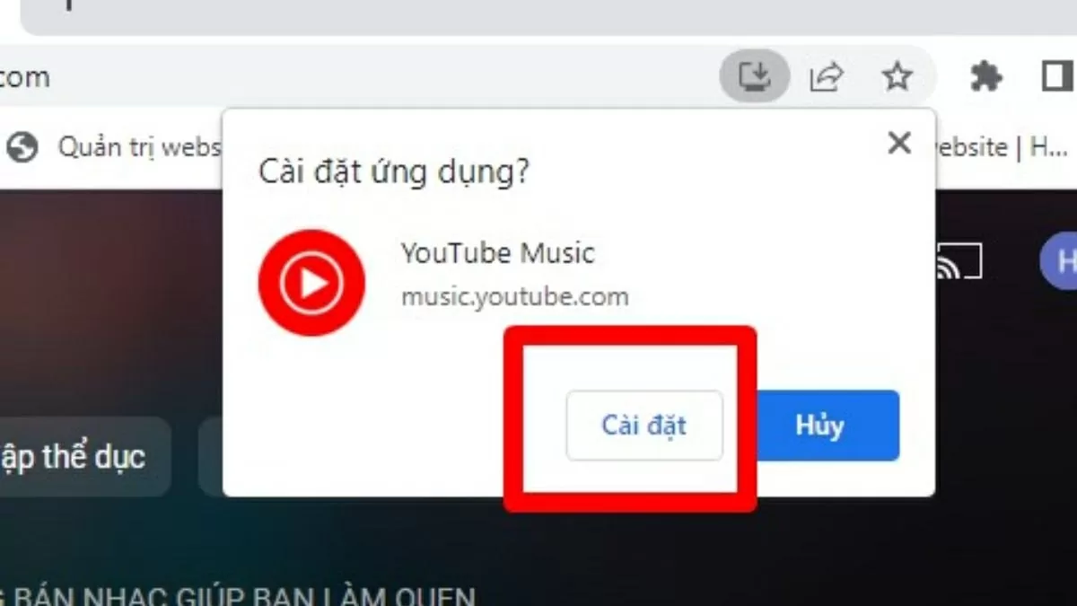 Chọn “Cài đặt” để xác nhận. Chọn “Cài đặt” để xác nhận.