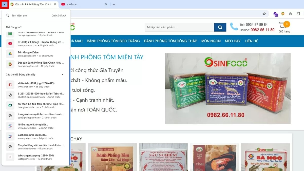 Dùng tính năng Tìm kiếm thẻ (Search Tab). Dùng tính năng Tìm kiếm thẻ (Search Tab).
