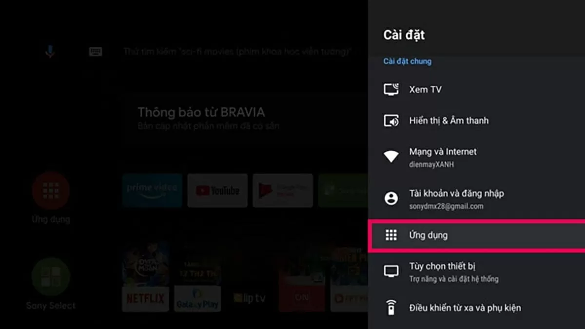 Di chuyển đến phần Ứng dụng hoặc App Lock.