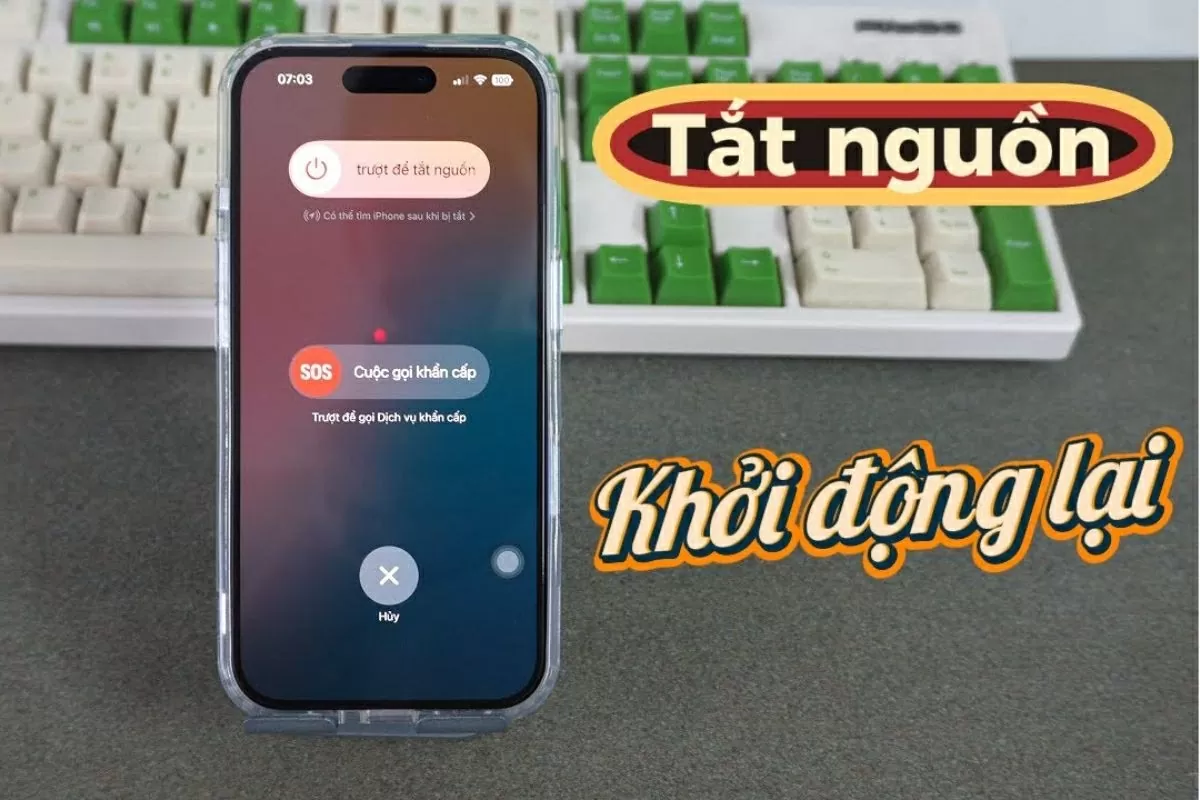 Khởi động lại iPhone để đảm bảo thiết bị hoạt động ổn định hơn.