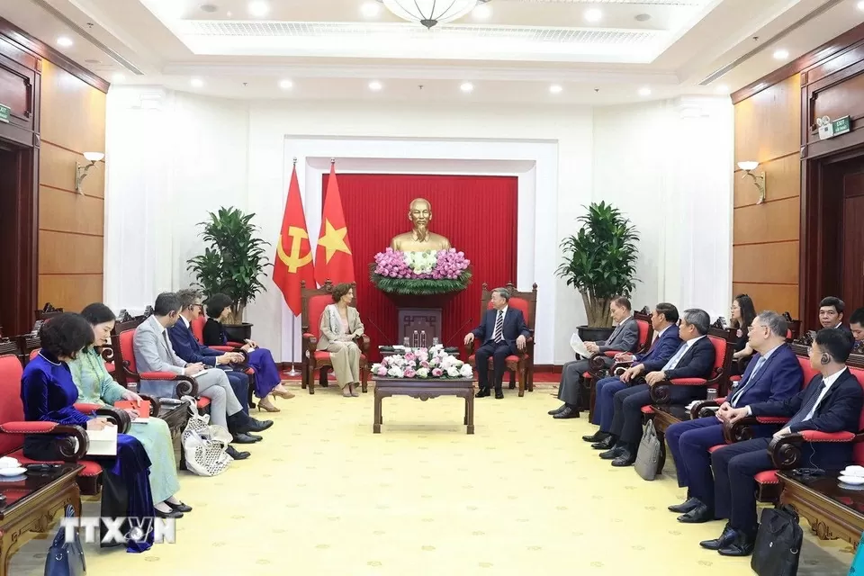 Toàn cảnh buổi tiếp. (Nguồn: TTXVN)