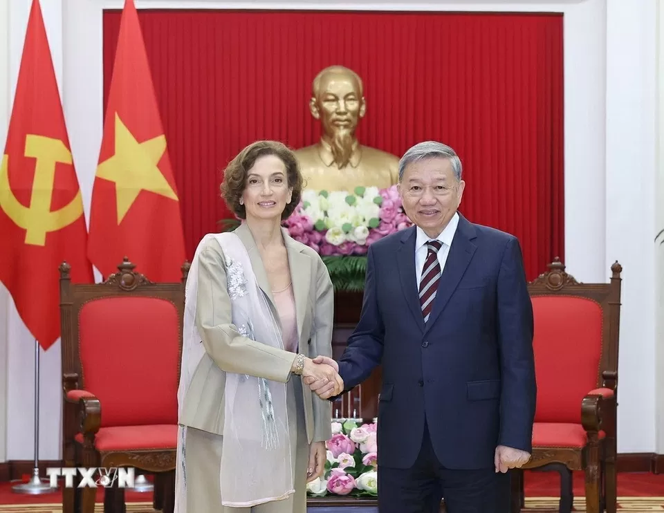 Tổng Bí thư  Tô Lâm đã có buổi tiếp Bà Audrey Azoulay, Tổng Giám đốc Tổ chức Giáo dục, Khoa học và Văn hóa của Liên hợp quốc (UNESCO)
