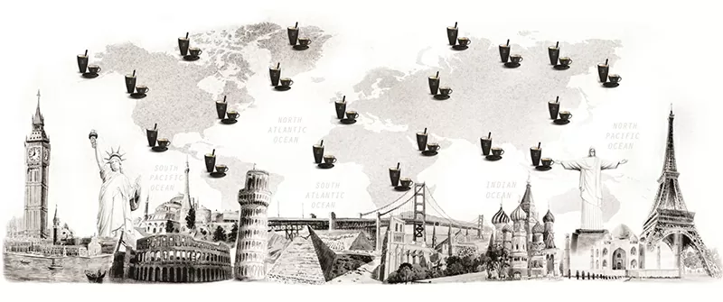 Cà phê Trung Nguyên, G7 và Trung Nguyên Legend hiện diện trên 100 quốc gia và vùng lãnh thổ trên toàn cầu, góp phần đưa cà phê Việt Nam chinh phục thế giới. Cà phê Trung Nguyên, G7 và Trung Nguyên Legend hiện diện trên 100 quốc gia và vùng lãnh thổ trên toàn cầu, góp phần đưa cà phê Việt Nam chinh phục thế giới.