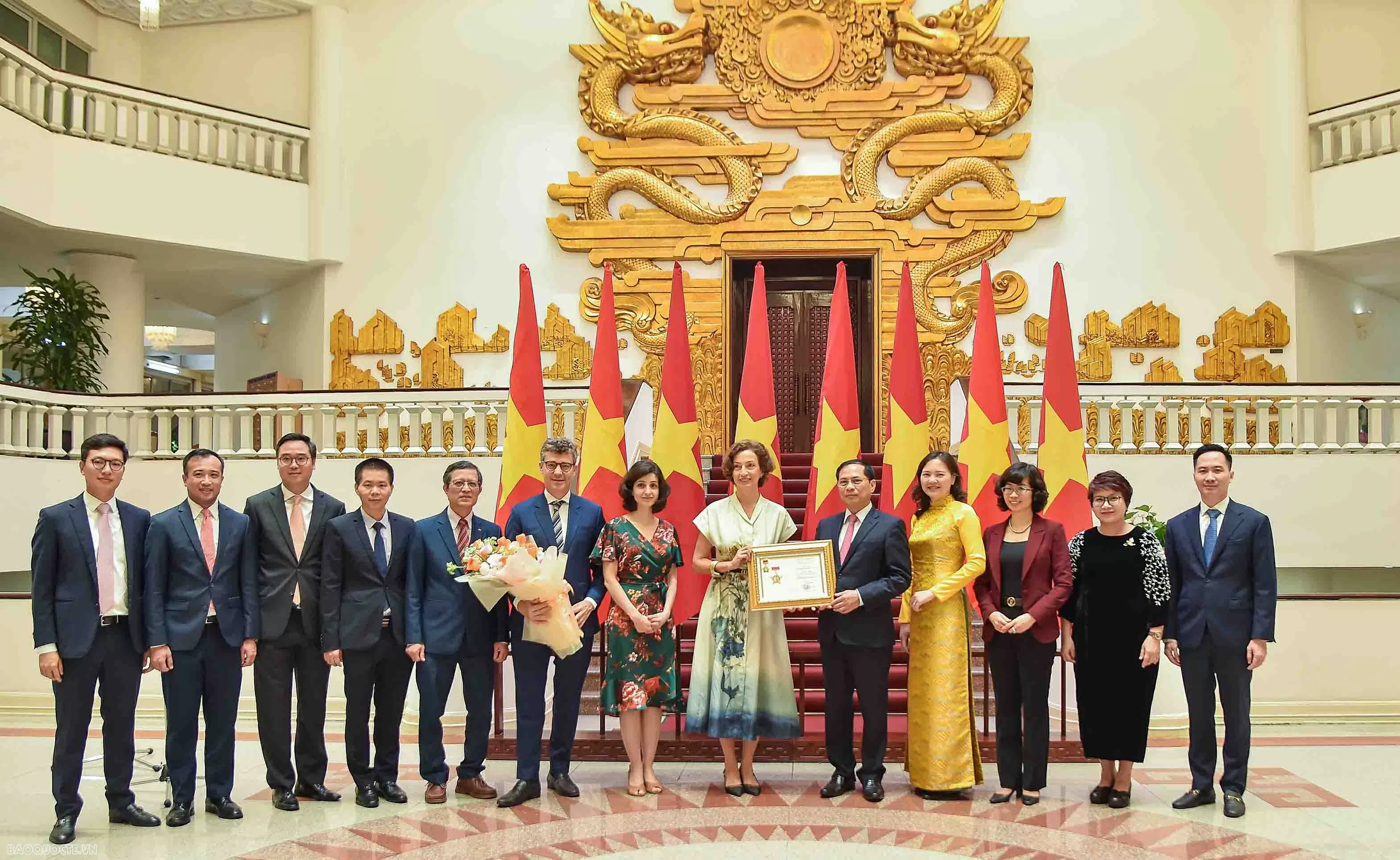 Phó Thủ tướng, Bộ trưởng Ngoại giao Bùi Thanh Sơn tiếp Tổng Giám đốc UNESCO Audrey Azoulay