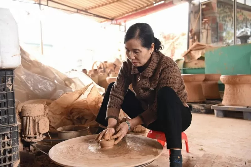 Làng nghề gốm Phù Lãng có nhiều triển vọng phát triển du lịch. (Nguồn: VOV)