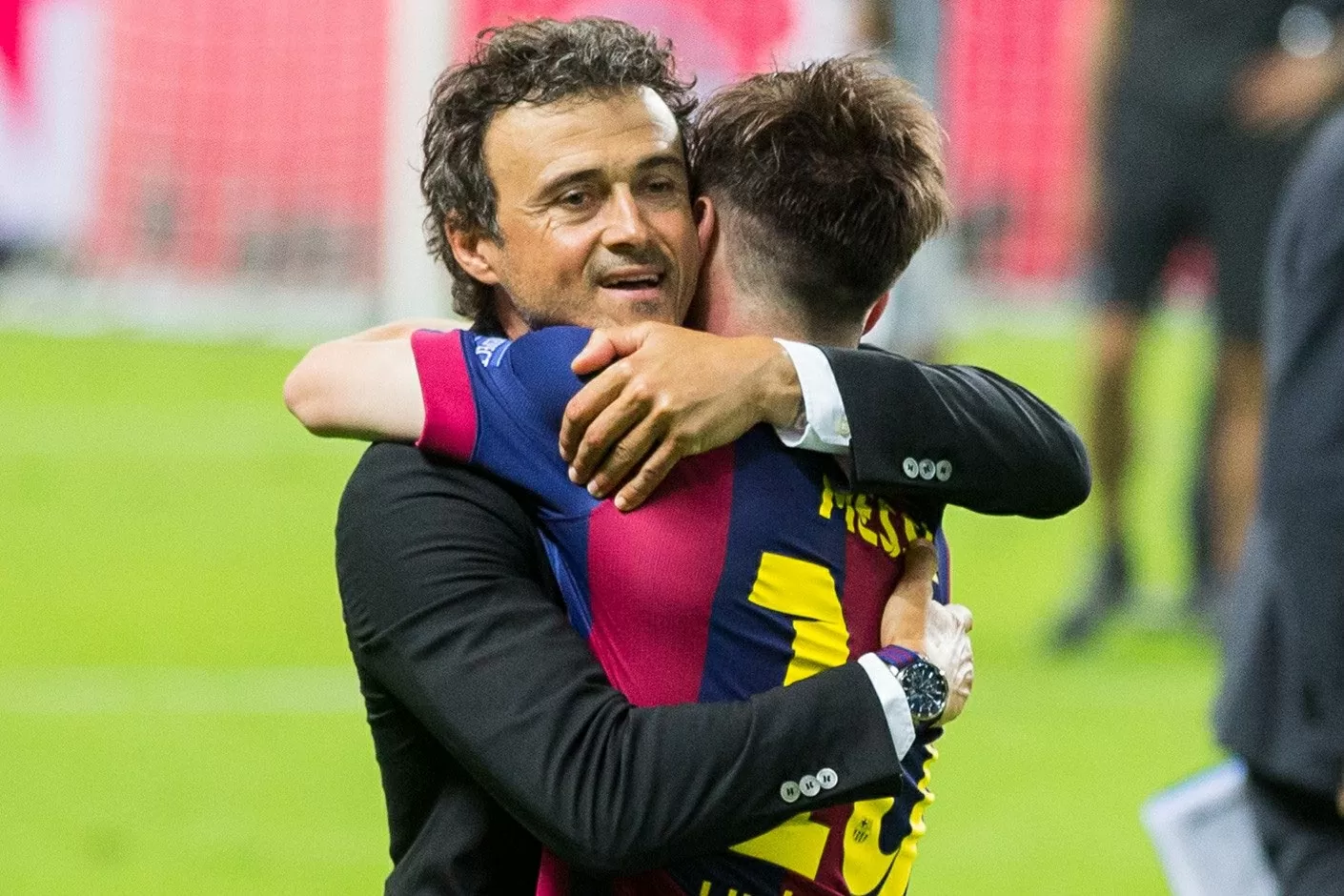 Sau này Messi luôn dành cho Luis Enrique sự tôn trọng. Ảnh: FCB