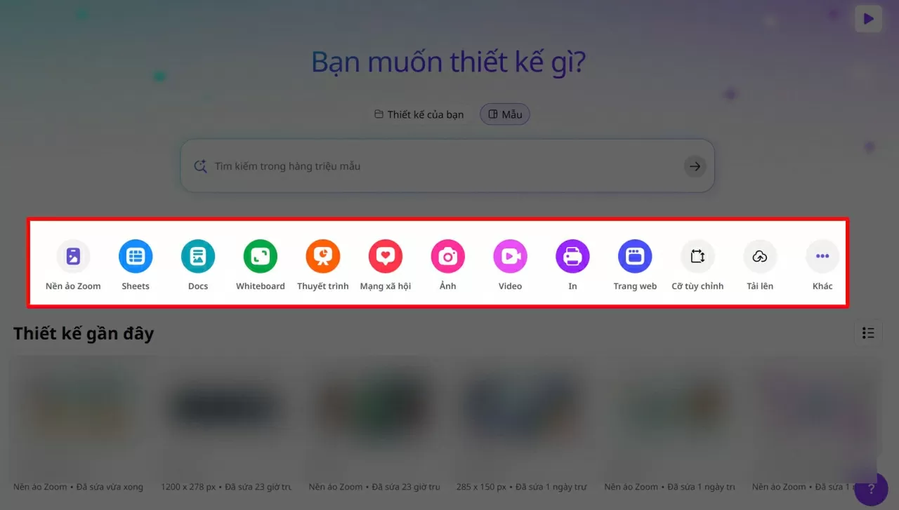 Mở Canva trên máy tính.