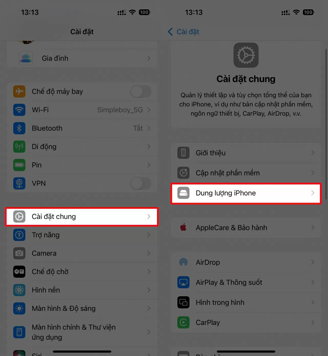 Truy cập Cài đặt. Truy cập Cài đặt.