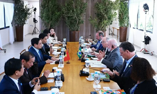 PM Pham Minh Chinh holds talks with Brazilian President Luiz Inacio Lula da Silva
