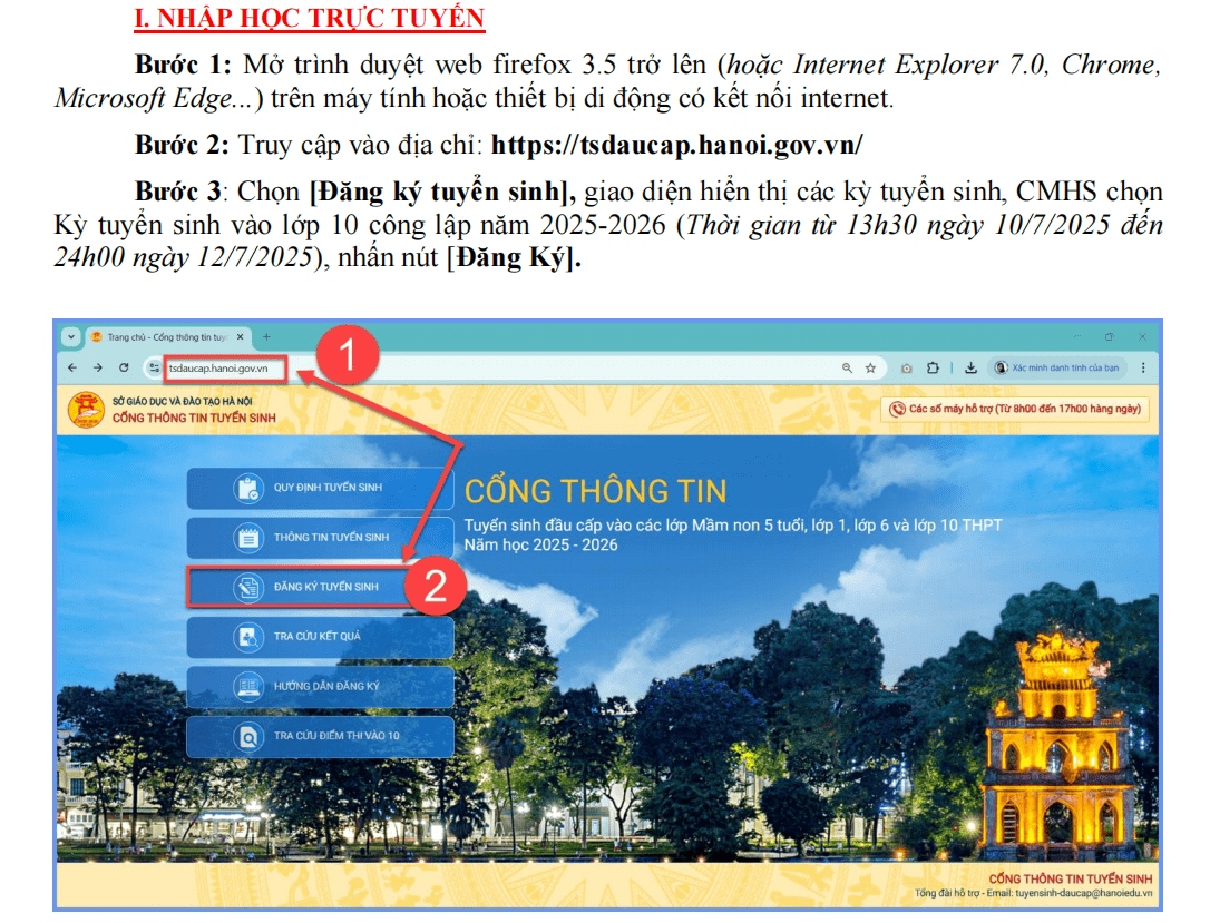 Hướng dẫn cách xác nhận nhập học lớp 10 ở Hà Nội
