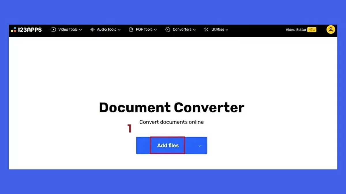 Truy cập trang web chuyển đổi tài liệu.