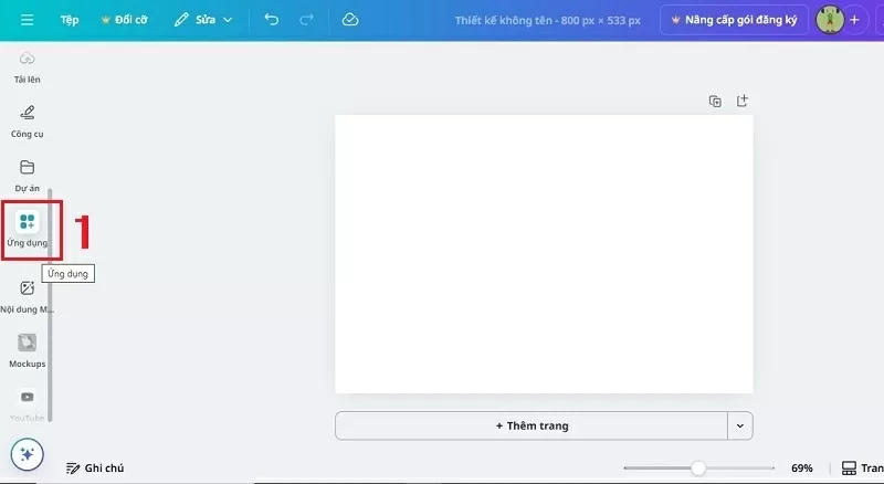 Mở Canva và chọn mẫu thiết kế phù hợp với nhu cầu của bạn.