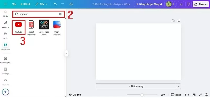 Nhìn vào góc dưới bên trái, chọn mục “Ứng dụng” trong thanh công cụ.