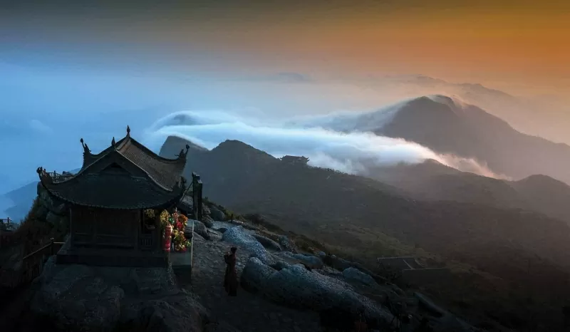 Chùa Đồng tọa lạc trên đỉnh núi Yên Tử, tỉnh Quảng Ninh. (Ảnh: Khắc Hường)