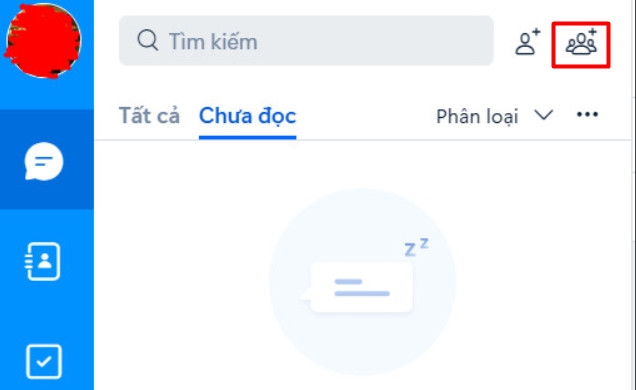 Nhấn vào mục “Tạo nhóm mới” ngay tại giao diện chính.
