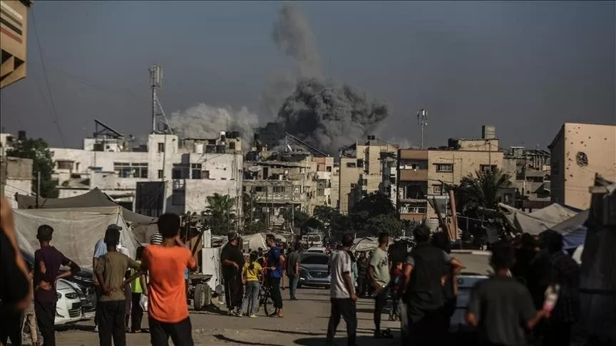 Israel tuyên bố mở rộng chiến dịch ở Dải Gaza, lần đầu tấn công trên bộ một thành phố trung tâm. (Nguồn: Anadolu) Israel tuyên bố mở rộng chiến dịch ở Dải Gaza, lần đầu tấn công trên bộ một thành phố trung tâm. (Nguồn: Anadolu)