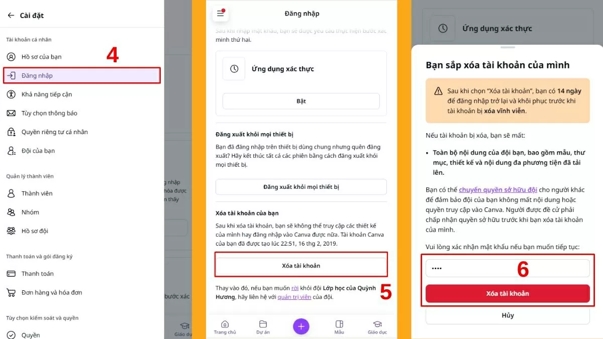Trong phần cài đặt, chọn mục “Đăng nhập” để tiếp tục.