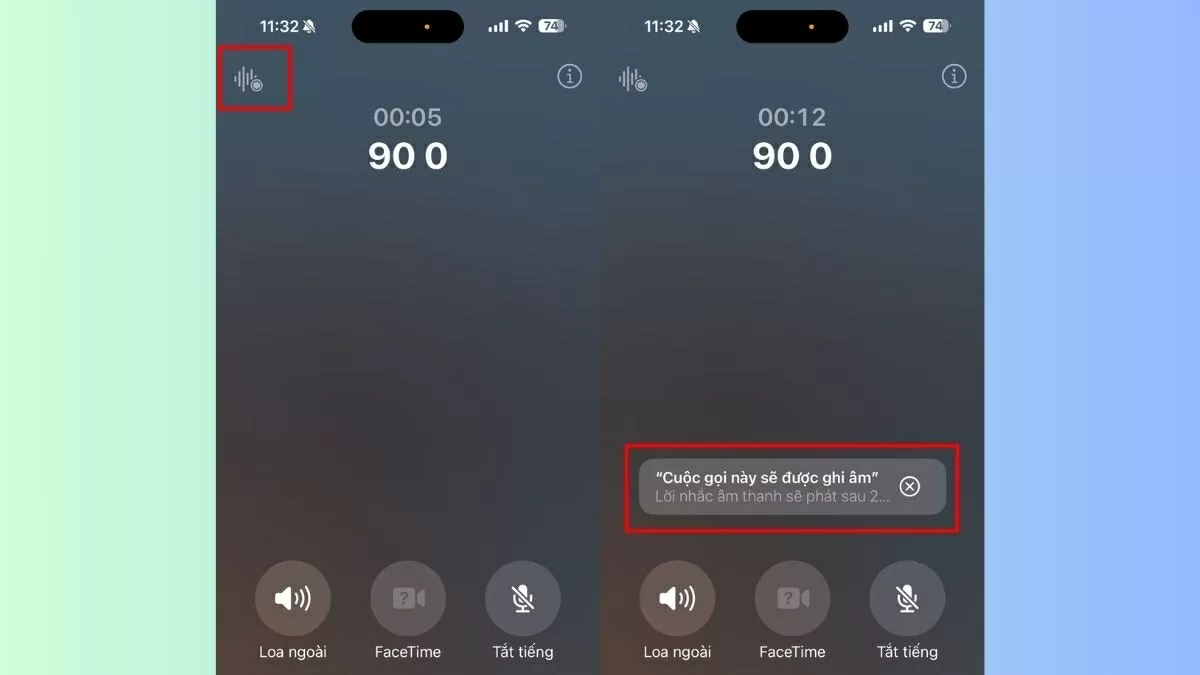 Nhấn vào biểu tượng Ghi âm.