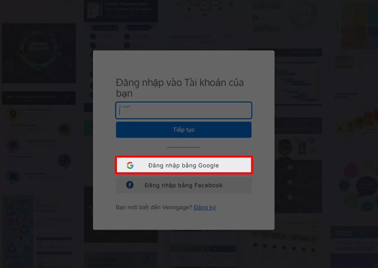 Đăng nhập nhanh bằng tài khoản Google.