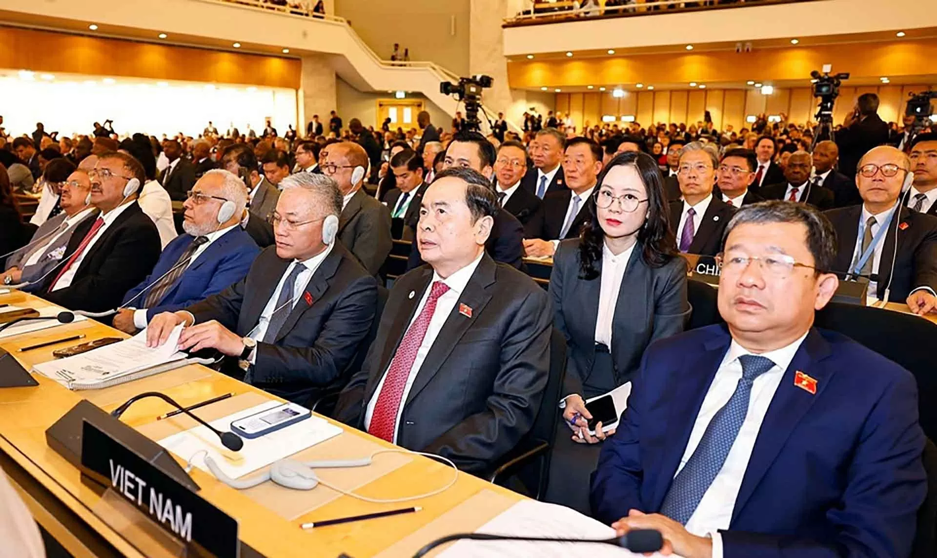 Chủ tịch Quốc hội Trần Thanh Mẫn tham dự Lễ khai mạc Hội nghị các Chủ tịch Quốc hội thế giới lần thứ 6 tại Geneva, Thụy Sỹ