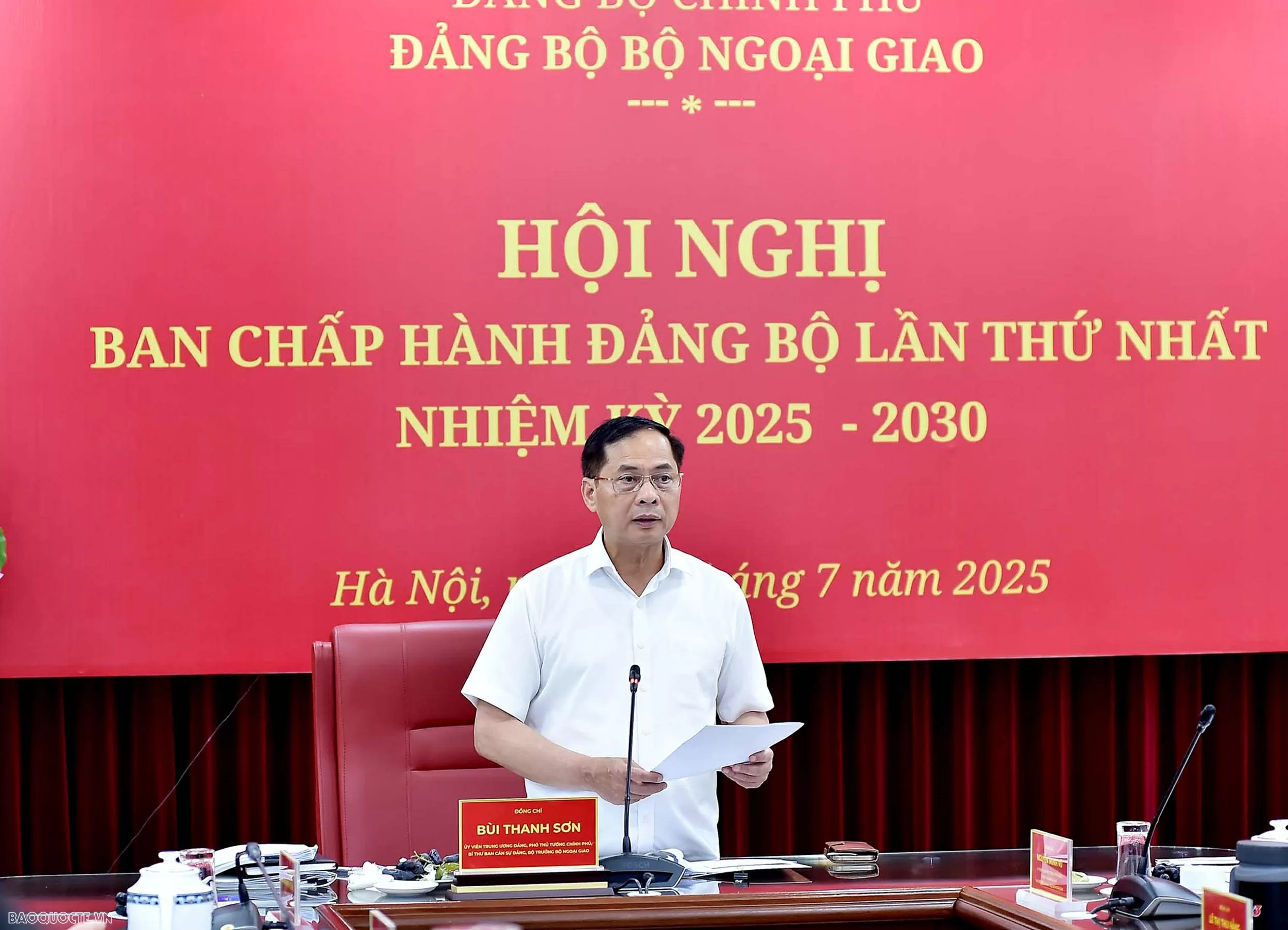Bộ Ngoại giao tổ chức Hội nghị Ban Chấp hành Đảng bộ lần thứ nhất nhiệm kỳ 2025-2030