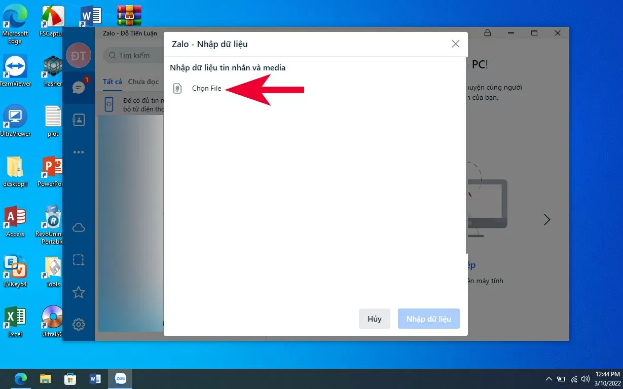 Chọn file và nhấn Open để mở.