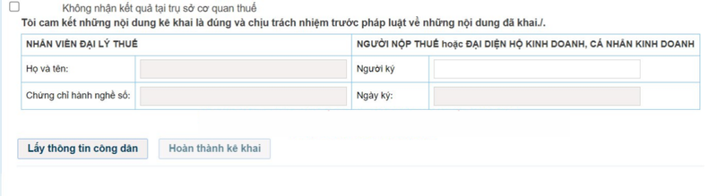 Click vào nút “Lấy thông tin công dân”
