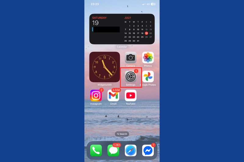 Truy cập vào phần Cài đặt trên iPhone