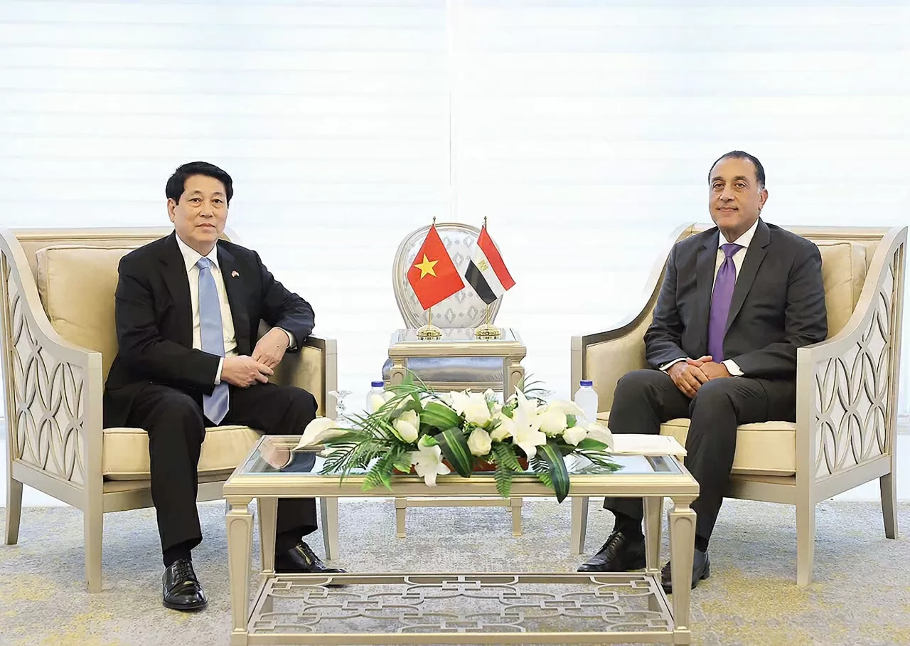 Chủ tịch nước Lương Cường đã hội kiến với Thủ tướng Ai Cập Mostafa Madbouly Hướng tới khởi động đàm phán FTA Việt Nam-Ai Cập