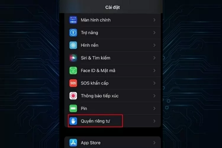 Tìm và mở ứng dụng Cài đặt (Settings) 