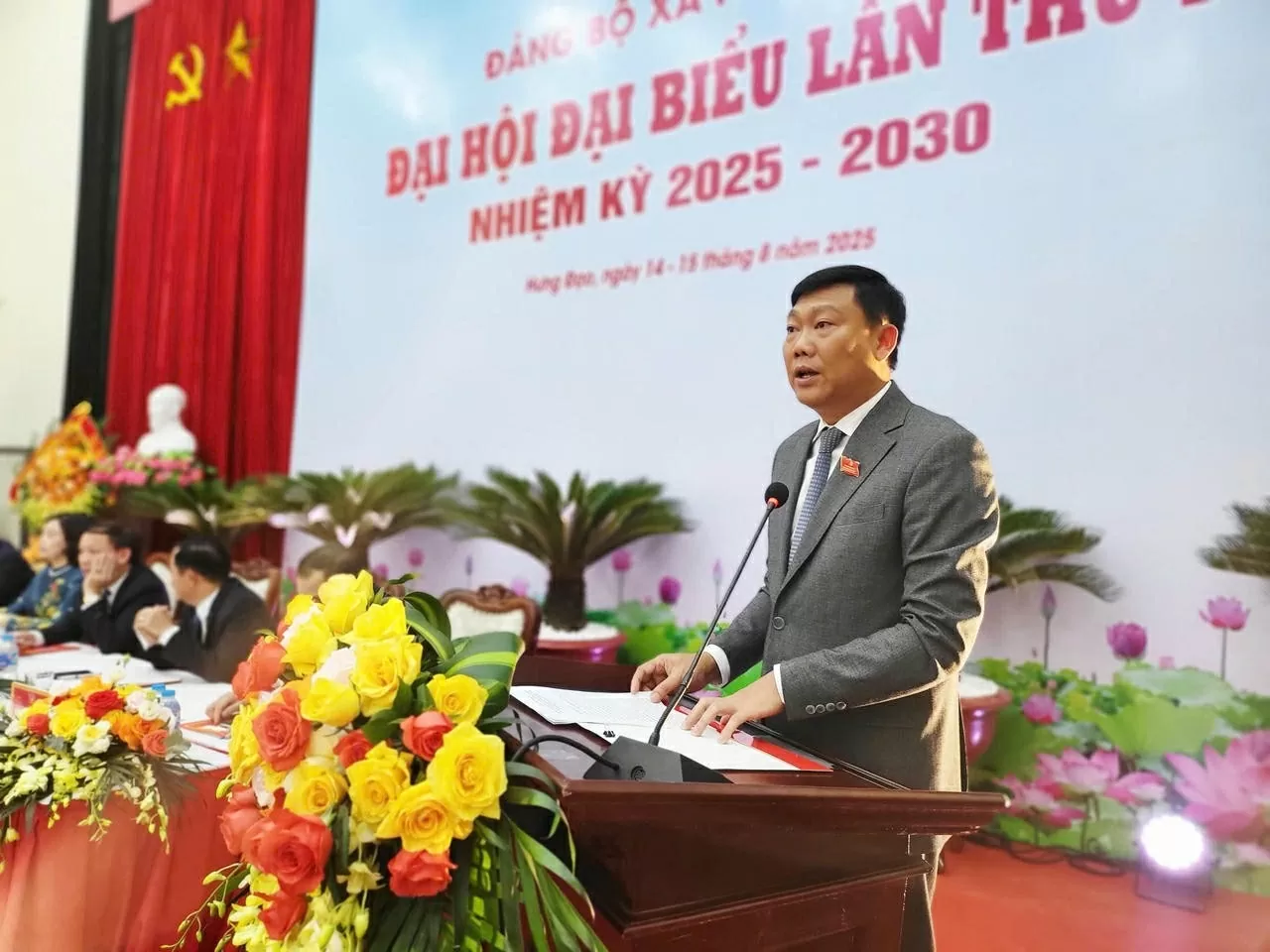 Đồng chí Đỗ Anh Tuấn, Ủy viên BTV Thành ủy, Trưởng Ban Nội chính Thành ủy Hà Nội phát biểu chỉ đạo Đại hội.