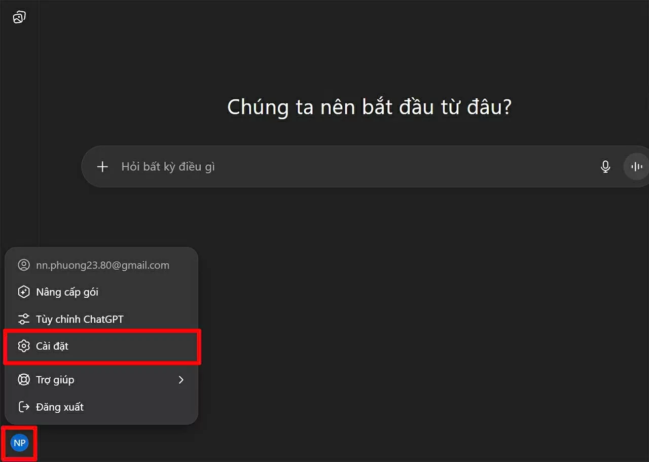 Truy cập ChatGPT trên máy tính