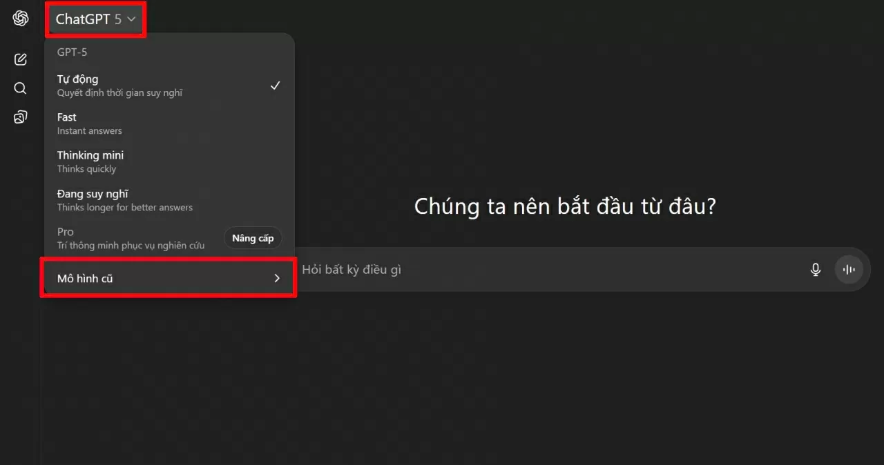 Quay lại màn hình trò chuyện