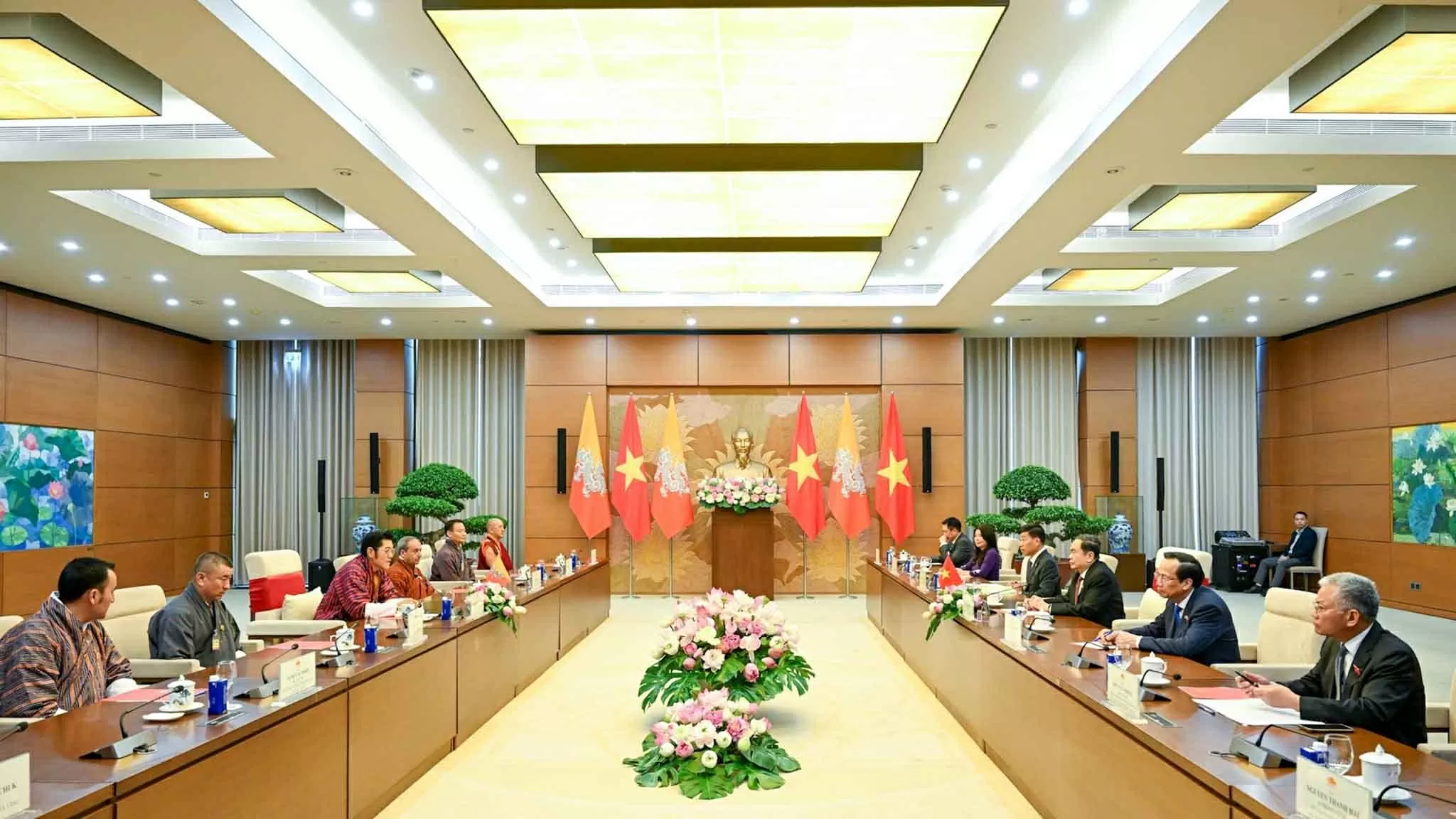 Quang cảnh hội kiến tại Nhà Quốc hội. (Nguồn: Báo Nhân dân)