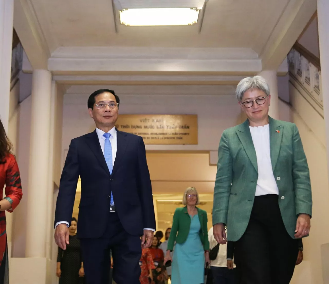 Nhận lời mời của Phó Thủ tướng Chính phủ, Bộ trưởng Ngoại giao Bùi Thanh Sơn, Bộ trưởng Ngoại giao Australia Penny Wong sẽ thăm chính thức Việt Nam và đồng chủ trì Hội nghị Bộ trưởng Ngoại giao Việt Nam-Australia lần thứ 7 từ ngày 19-21/8. (Ảnh: Thành Long)