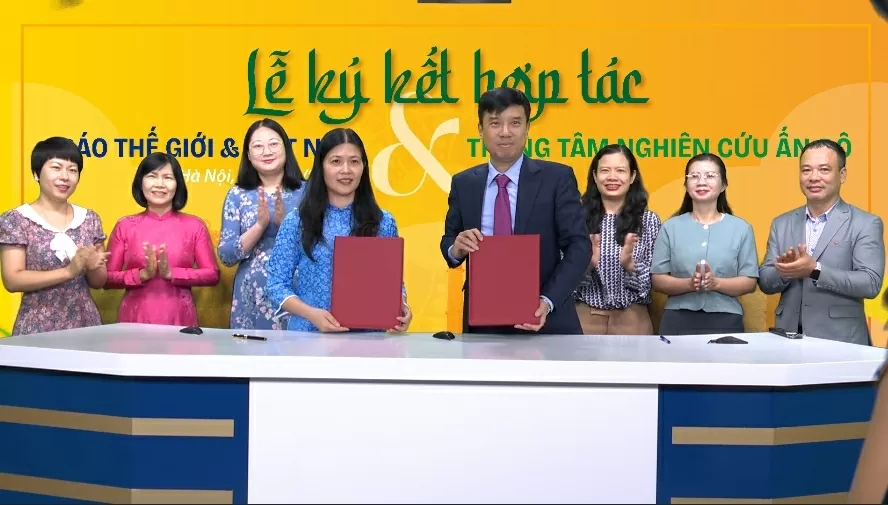 Báo Thế giới và Việt Nam và Trung tâm Nghiên cứu Ấn Độ ký kết hợp tác về truyền thông, nâng cao hiệu quả công tác đối ngoại Báo Thế giới và Việt Nam và Trung tâm Nghiên cứu Ấn Độ ký kết hợp tác về truyền thông, nâng cao hiệu quả công tác đối ngoại