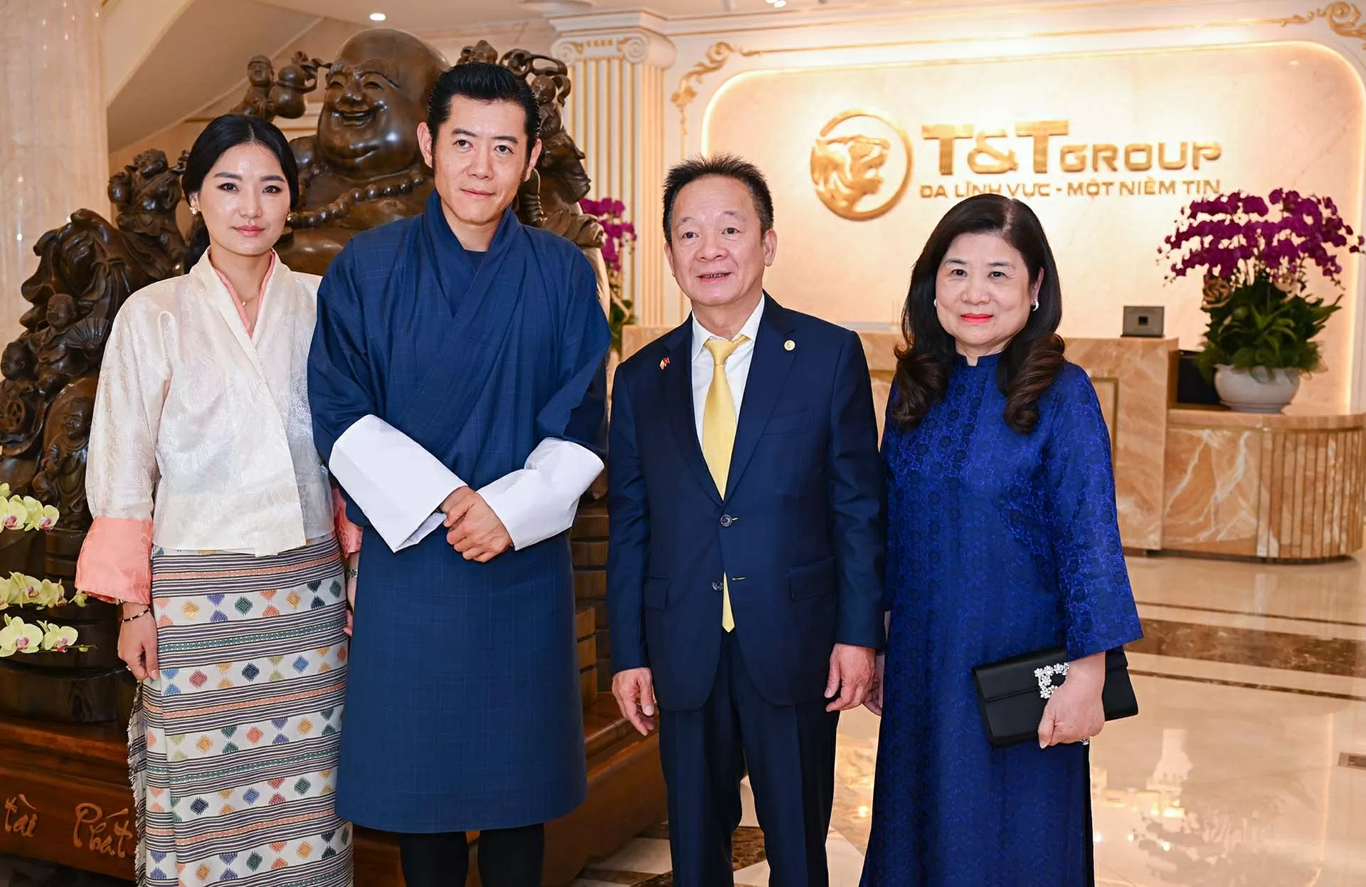 Quốc vương Bhutan và Hoàng hậu tới thăm T&T Group