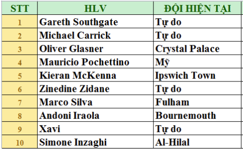 Top 10 ứng cử viên sáng giá thay thế HLV Ruben Amorim ở Man Utd Top 10 ứng cử viên sáng giá thay thế HLV Ruben Amorim ở Man Utd