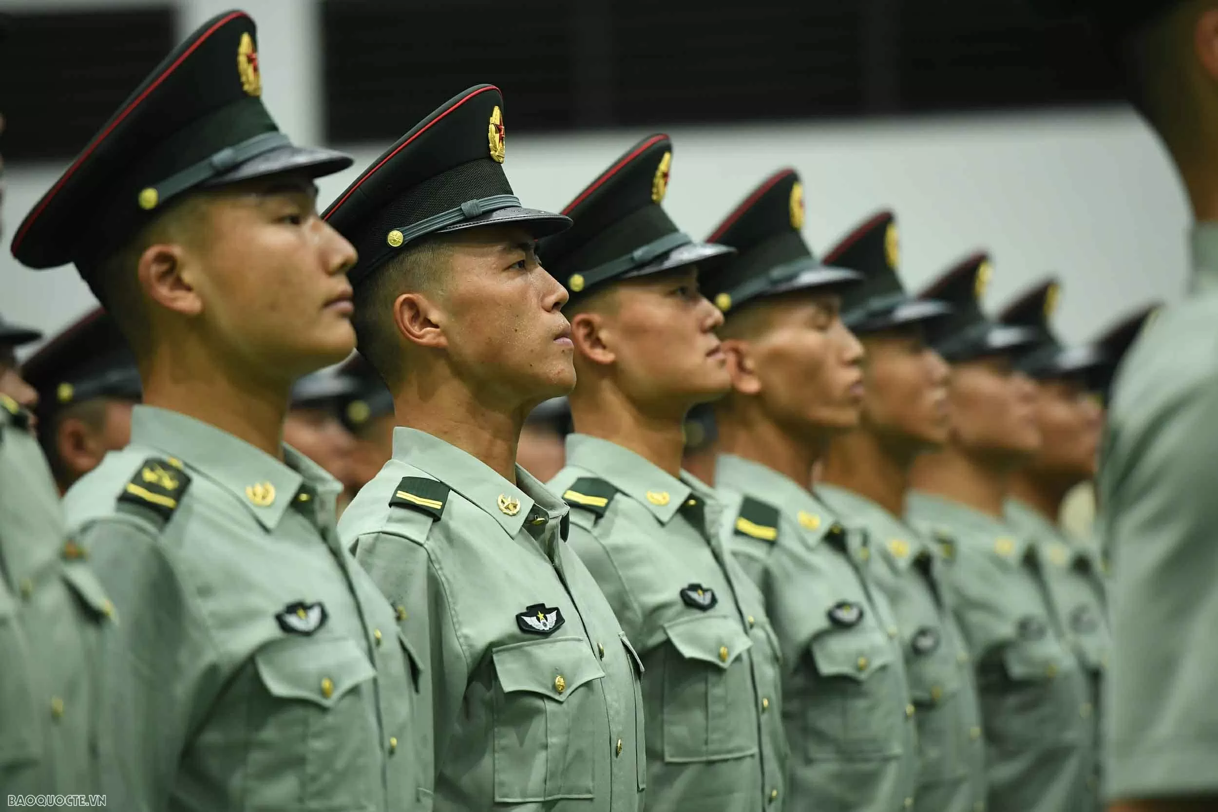 Hình ảnh đoàn quân nhân Trung Quốc tại Việt Nam tham gia diễu binh Quốc khánh 2/9