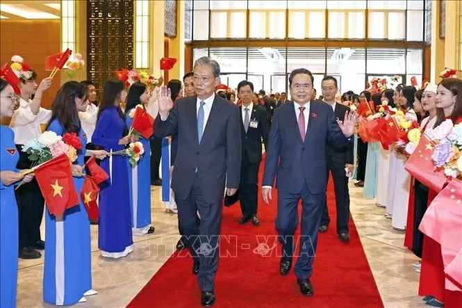 Chủ tịch Quốc hội Trần Thanh Mẫn hội đàm với Ủy viên trưởng Nhân đại toàn quốc Trung Quốc Triệu Lạc Tế Chủ tịch Quốc hội Trần Thanh Mẫn hội đàm với Ủy viên trưởng Nhân đại toàn quốc Trung Quốc Triệu Lạc Tế