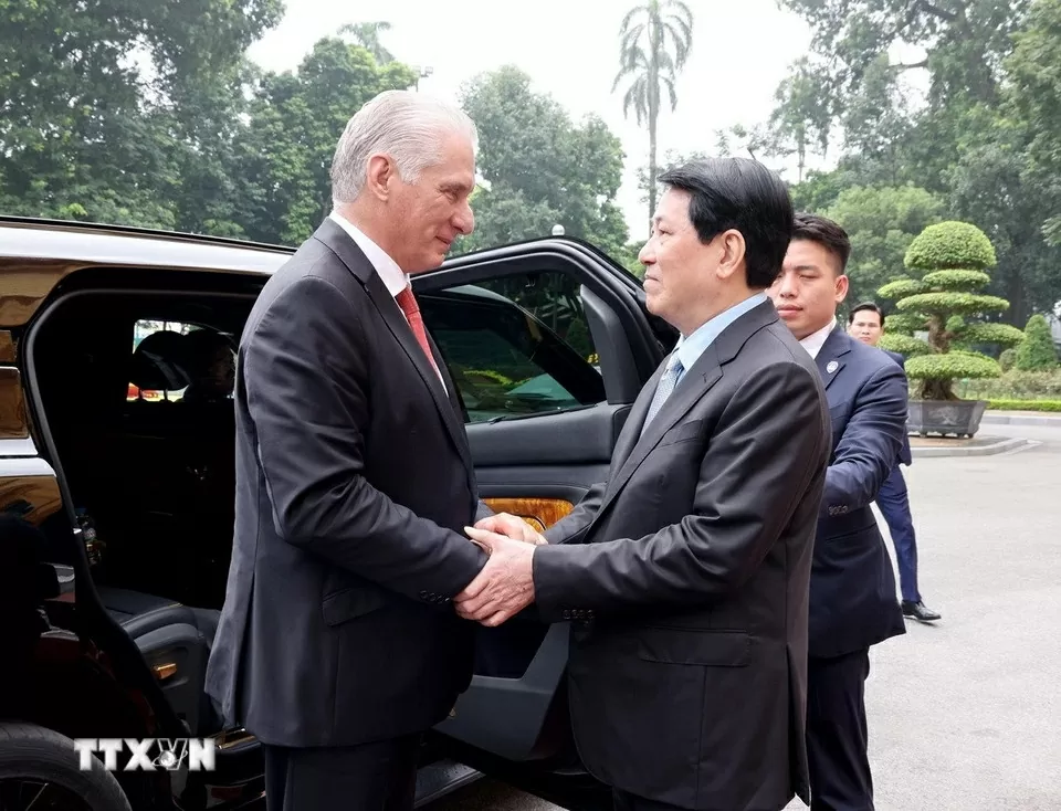 Bí thư thứ nhất, Chủ tịch nước Cuba Miguel Diaz-Canel Bermudez hội kiến Chủ tịch nước Lương Cường Bí thư thứ nhất, Chủ tịch nước Cuba Miguel Diaz-Canel Bermudez hội kiến Chủ tịch nước Lương Cường