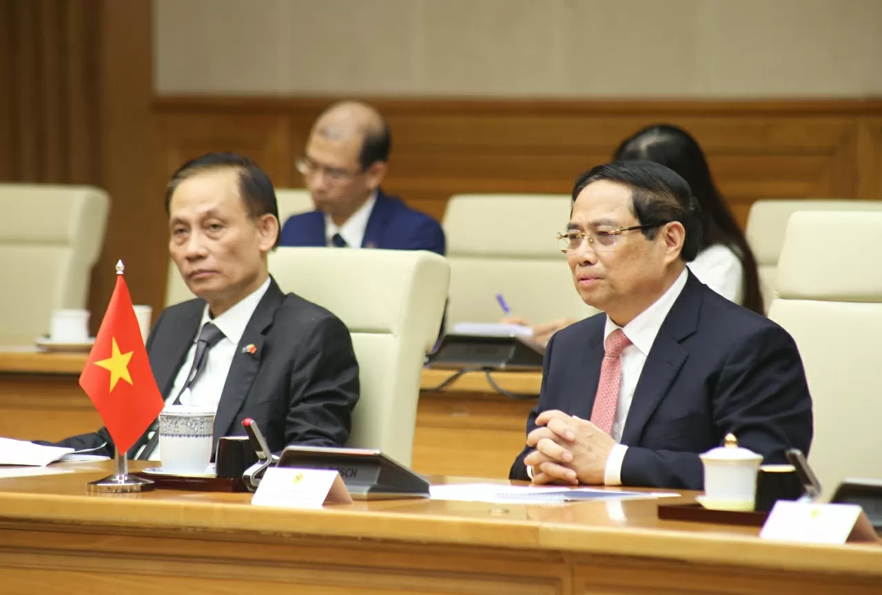 Thủ tướng Chính phủ Phạm Minh Chính phát biểu tại Hội kiến. (Ảnh: Thành Long)