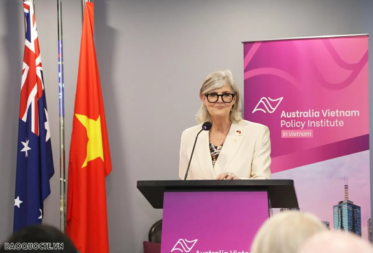Toàn quyền Australia Sam Mostyn phát biểu tại buổi Khai trương. (Ảnh: Thành Long) Toàn quyền Australia Sam Mostyn phát biểu tại buổi Khai trương. (Ảnh: Thành Long)