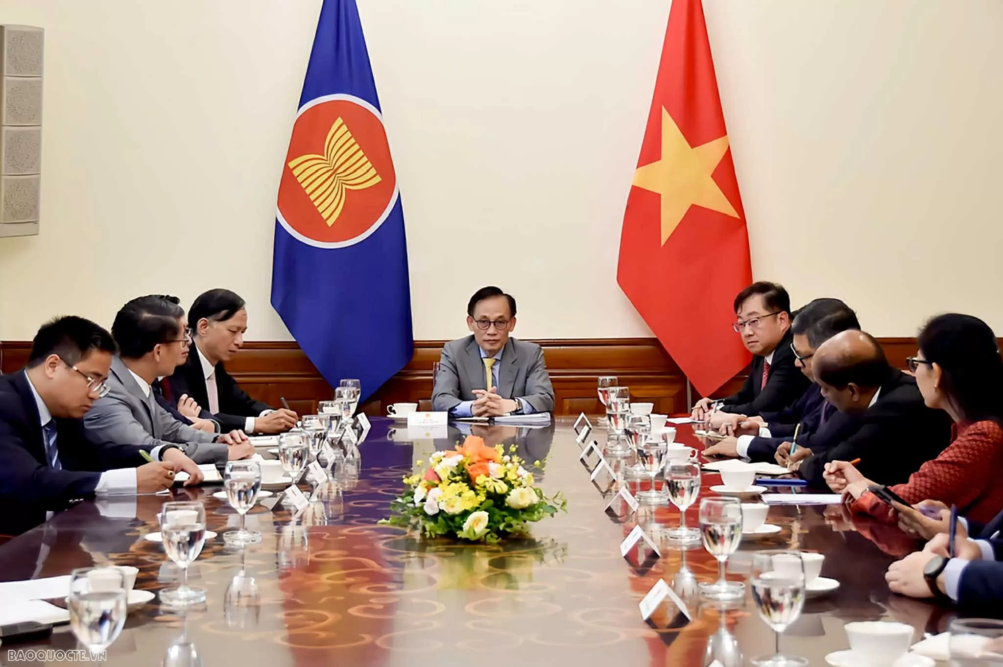 Bí thư Trung ương Đảng, Quyền Bộ trưởng Ngoại giao Lê Hoài Trung tiếp Đại sứ, Đại biện các nước ASEAN và Timor-Leste tại Việt Nam Bí thư Trung ương Đảng, Quyền Bộ trưởng Ngoại giao Lê Hoài Trung tiếp Đại sứ, Đại biện các nước ASEAN và Timor-Leste tại Việt Nam