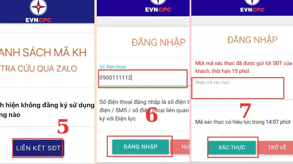 Liên kết số điện thoại với mã khách hàng
